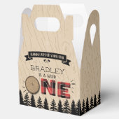 Rustikaler Wald Kariert Lumberjack Boys 1. Geburts Geschenkschachtel (Geöffnet)
