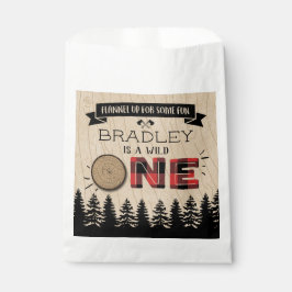 Rustikaler Wald Kariert Lumberjack Boys 1. Geburts Geschenktütchen