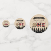 Rustikaler Wald Kariert Lumberjack Boys 1. Geburts Konfetti (Vorderseiten)