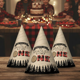Rustikaler Wald Kariert Lumberjack Boys 1. Geburts Partyhütchen