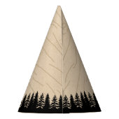 Rustikaler Wald Kariert Lumberjack Boys 1. Geburts Partyhütchen (Rückseite)