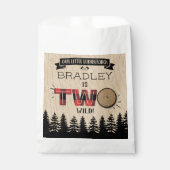 Rustikaler Wald Kariert Lumberjack Boys 2. Geburts Geschenktütchen (Vorderseite)