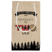 Rustikaler Wald Kariert Lumberjack Boys 2. Geburts Kleine Geschenktüte (Vorderseite)