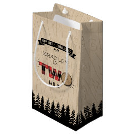 Rustikaler Wald Kariert Lumberjack Boys 2. Geburts Kleine Geschenktüte