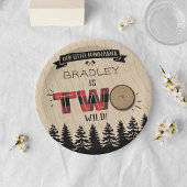 Rustikaler Wald Kariert Lumberjack Boys 2. Geburts Pappteller