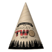 Rustikaler Wald Kariert Lumberjack Boys 2. Geburts Partyhütchen (Vorderseite)