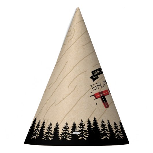 Rustikaler Wald Kariert Lumberjack Boys 2. Geburts Partyhütchen (Links)