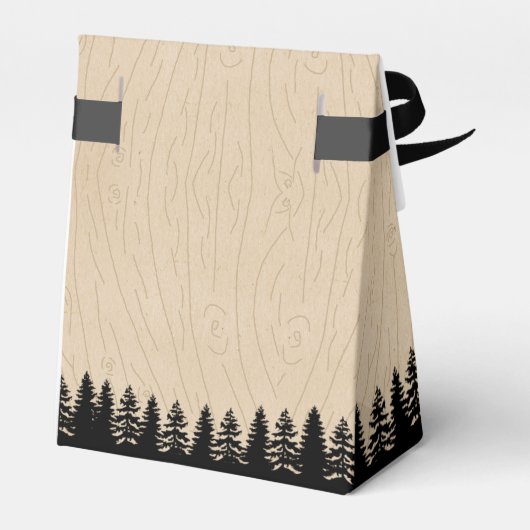 Rustikaler Wald Kariert Lumberjack Boys Babydusche Geschenkschachtel (Rückseite)