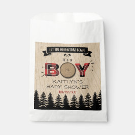Rustikaler Wald Kariert Lumberjack Boys Babydusche Geschenktütchen