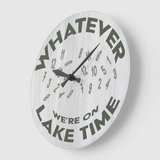 Rustikaler Wald Lake Time Große Wanduhr (Winkel)