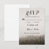 Rustikaler Wald Misty Mysteriöse Landschaft Rsvp C Karte (Vorne/Hinten)