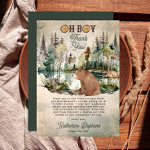 Rustikaler Wald Oh Boy Bear Baby Dusche