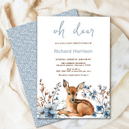 Rustikaler Wald Oh Hirsche niedliche Babydusche Ei Einladung