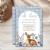 Rustikaler Wald Oh Hirsche niedliche Babydusche Ei Einladung