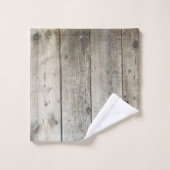 Rustikaler Wald Personalisierte Familienhäuser Nam Badhandtuch Set (Waschlappen)