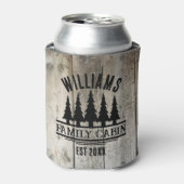 Rustikaler Wald Personalisierte Familienhäuser Nam Dosenkühler (Kanne Vorderseite)