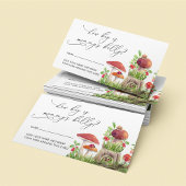 Rustikaler Wald Pilz wie großer Mama's Bauch Begleitkarte