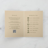 Rustikaler Wald QR-Code Elegante Hochzeit Einladung (Innenseite)