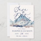 Rustikaler Wald Save the Date Einladung (Vorderseite)