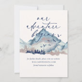 Rustikaler Wald Save the Date Einladung (Rückseite)