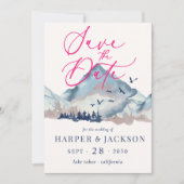 Rustikaler Wald Save the Date Einladung (Vorderseite)