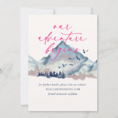 Rustikaler Wald Save the Date Einladung (Rückseite)