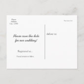 Rustikaler Wald SAVE THE DATE Foto Postkarte (Rückseite)