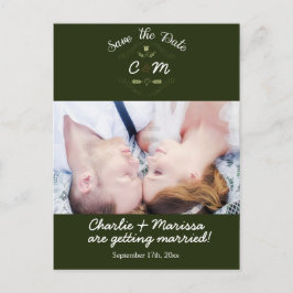 Rustikaler Wald SAVE THE DATE Foto Postkarte