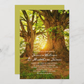 Rustikaler Wald Sommer Bäume Grünland Hochzeit Einladung (Vorne/Hinten)