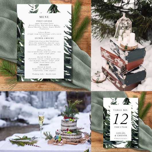 Rustikaler Wald Tartan Kariert Red Black Green All In One Einladung