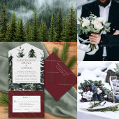 Rustikaler Wald Tartan Kariert Red Black Green Programm