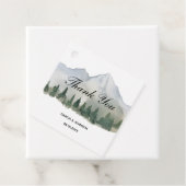 Rustikaler Wald und Hochzeitsplatz Geschenkanhänger (Beispiel)