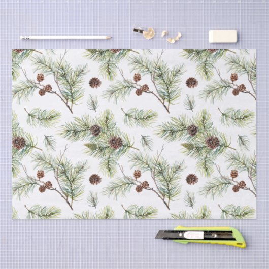 Rustikaler Wald-Urlaub im Wald Seidenpapier (Handwerk)