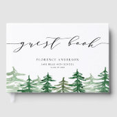 Rustikaler Wald Wald Abschluss Gästebuch (Vorderseite)