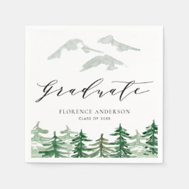 Rustikaler Wald Wald Abschluss Serviette