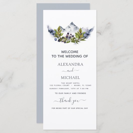 Rustikaler Wald Wasserfarbe Moderne (Vorne/Hinten)