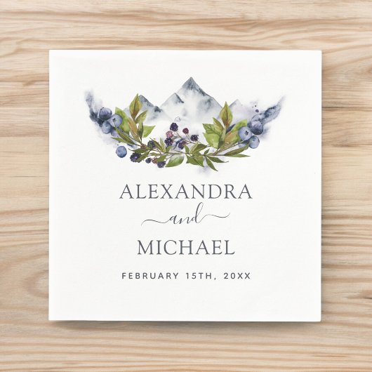 Rustikaler Wald Wasserfarbe Moderne Serviette