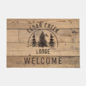 Rustikaler Wald Wilderness Forest WELCOME Fußmatte (Vorderseite)