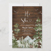 Rustikaler Wald Winterwald, bei dem er oder sie Ge Einladung (Vorderseite)