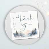 Rustikaler Wald Winterwald Danke Serviette