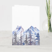 Rustikaler Wald Winterwald "Happy Birthday" Karte (Rückseite)