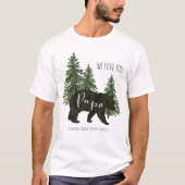 Rustikaler Wald Wir Liebe Papa Bear Grandchildren T-Shirt (Vorderseite)