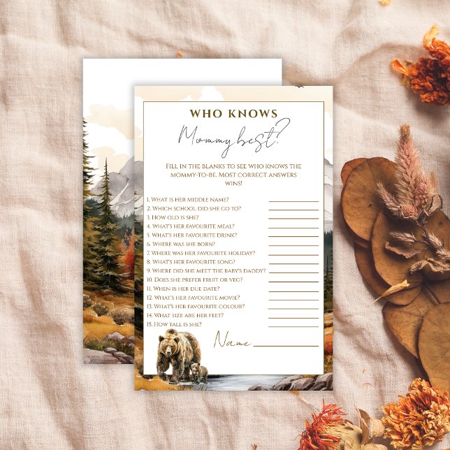 Rustikaler Waldbär, der Mommy Best Baby kennt (Von Creator hochgeladen)