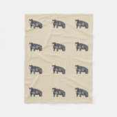 Rustikaler Waldbär Fleecedecke (Vorderseite)