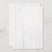 Rustikaler Waldbaum zum Hochzeitsempfang Einladung (Rückseite)