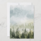 Rustikaler Waldberg | Hochzeit von Camping Einladung (Rückseite)