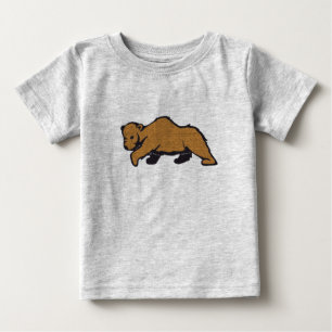 Rustikaler Waldbrauner Grizzle Baby T-shirt