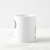 Rustikaler Waldbrief P | Name der Monogramm Kaffeetasse (Mittel)
