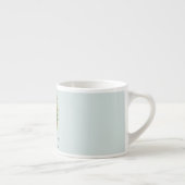 Rustikaler Waldhirschkopf mit Winterlaub - Espressotasse (Rechts)