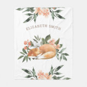 Rustikaler Waldwald Niedlicher Schlaffuchs Fleecedecke (Vorderseite)